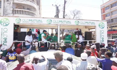 Branded activation stage in central Nairobi